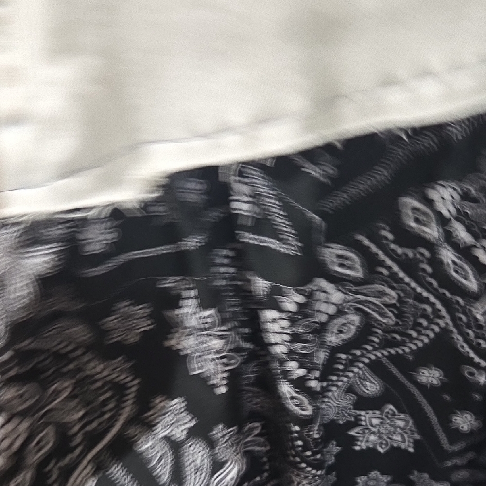 Old Navy White Denim Top with Black Bandana Skirt - Picture 12 of 12